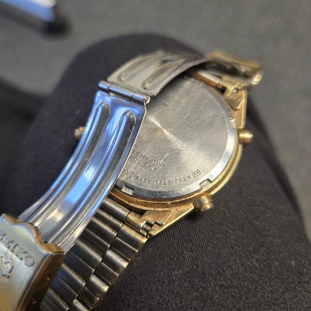 Seiko Gold Tone Men's Chronograph Watch James Bond Watch